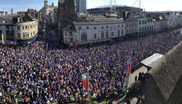 Cardiff City celebrate in style