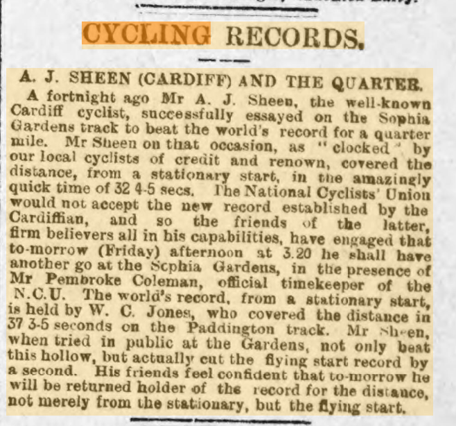 Cycling star Sheen was a 'Jack of all Sports'